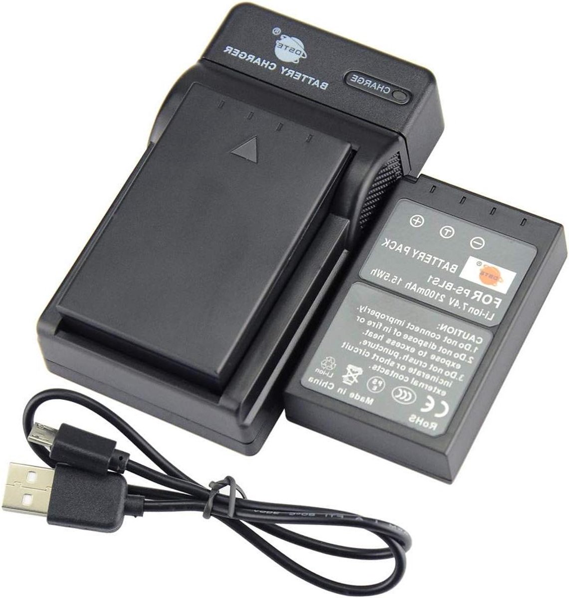 Camera Accu Set - Reserve Batterij - Fotograferen - Ingebouwde Bescherming - 2 stuks - Zwart