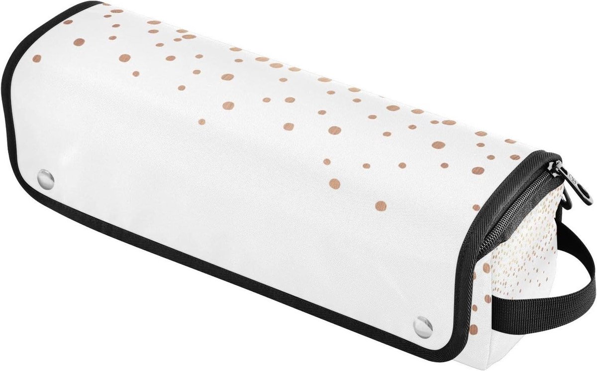 Reisetui Krultang - Haargereedschap Organizer - Veilig Opbergen - Hittebestendige Mat - 378 x 99 cm - Roségouden Confetti