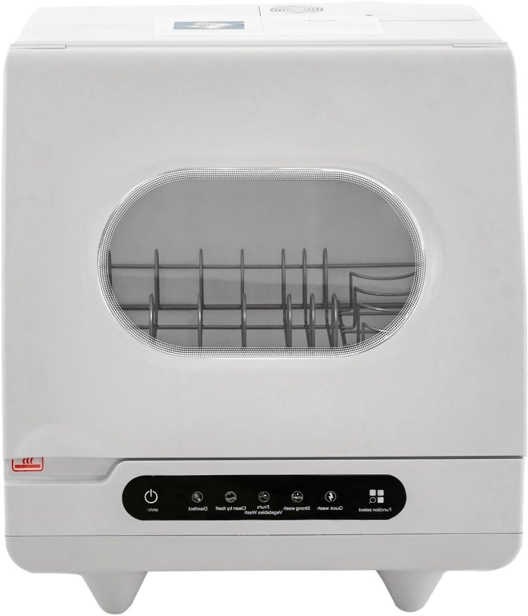 Mini Vaatwasser Compacte Vaatwasser Snel Servies Wassen Desinfectie Functie 45 cm Wit