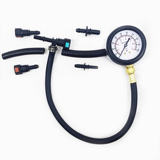 EGoods - Druktestapparaat voor brandstofsysteem motorvoertuigen - Benzine auto motorfiets - 0-100 psi - Met ventiel — afbeelding 5