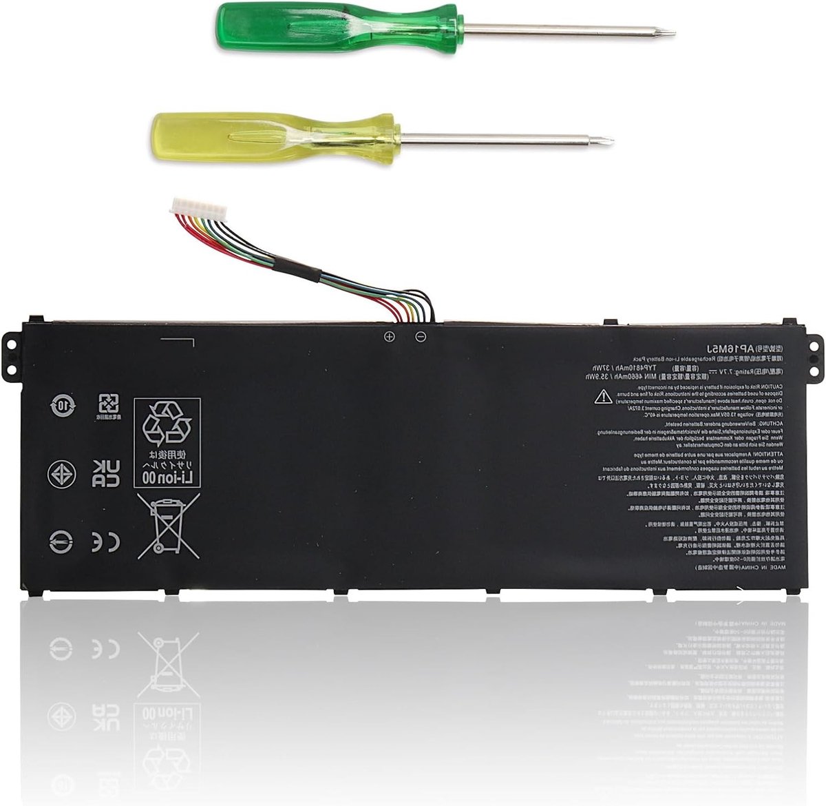 Vervangbare laptopbatterij voor Acer Aspire 1 en 3 series - 2ICP4/80/104 - Hoge capaciteit en betrouwbare prestaties