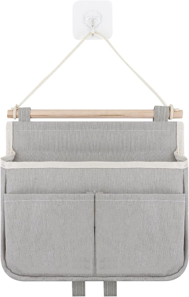 Hanging Organizer met 3 Compartimenten van Waterdicht Katoen, Ruimtebesparende Wandoplossing voor Badkamer en Slaapkamer, Ideaal voor Opberging en Organisatie