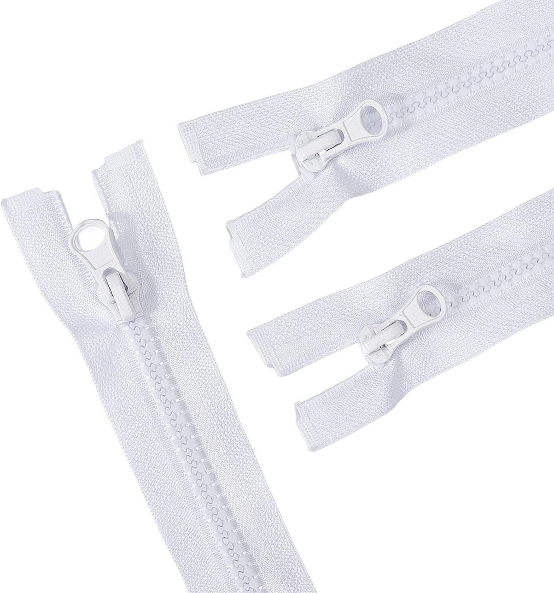 Ritsen Set - Reparatiesets - Kleding Maken - Hars Constructie - 30cm 3 Stuks - Wit