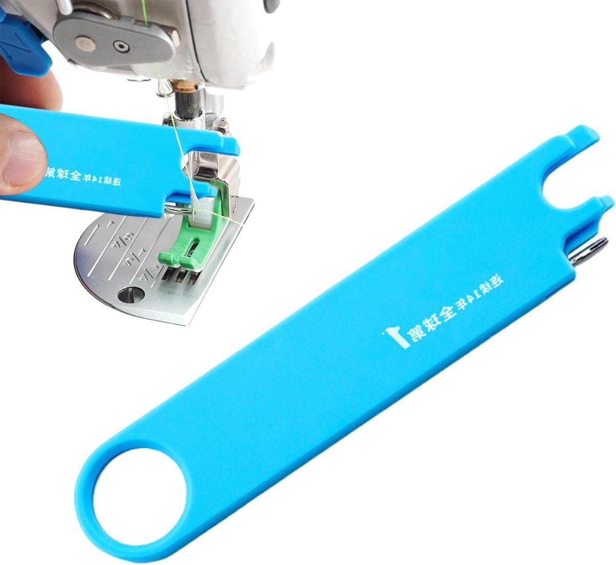 Naaimachine Rijger - Naald Hulp - Snel Naalden Rijgen - Magnetisch Hulpstuk - 14 cm - Blauw