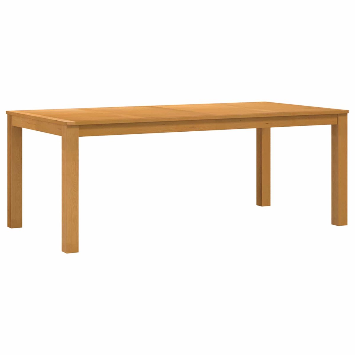 vidaXL Eettafel - 200 - x - 100 - x - 75 - cm - Massief - Eikenhout - Naturel Bruin
