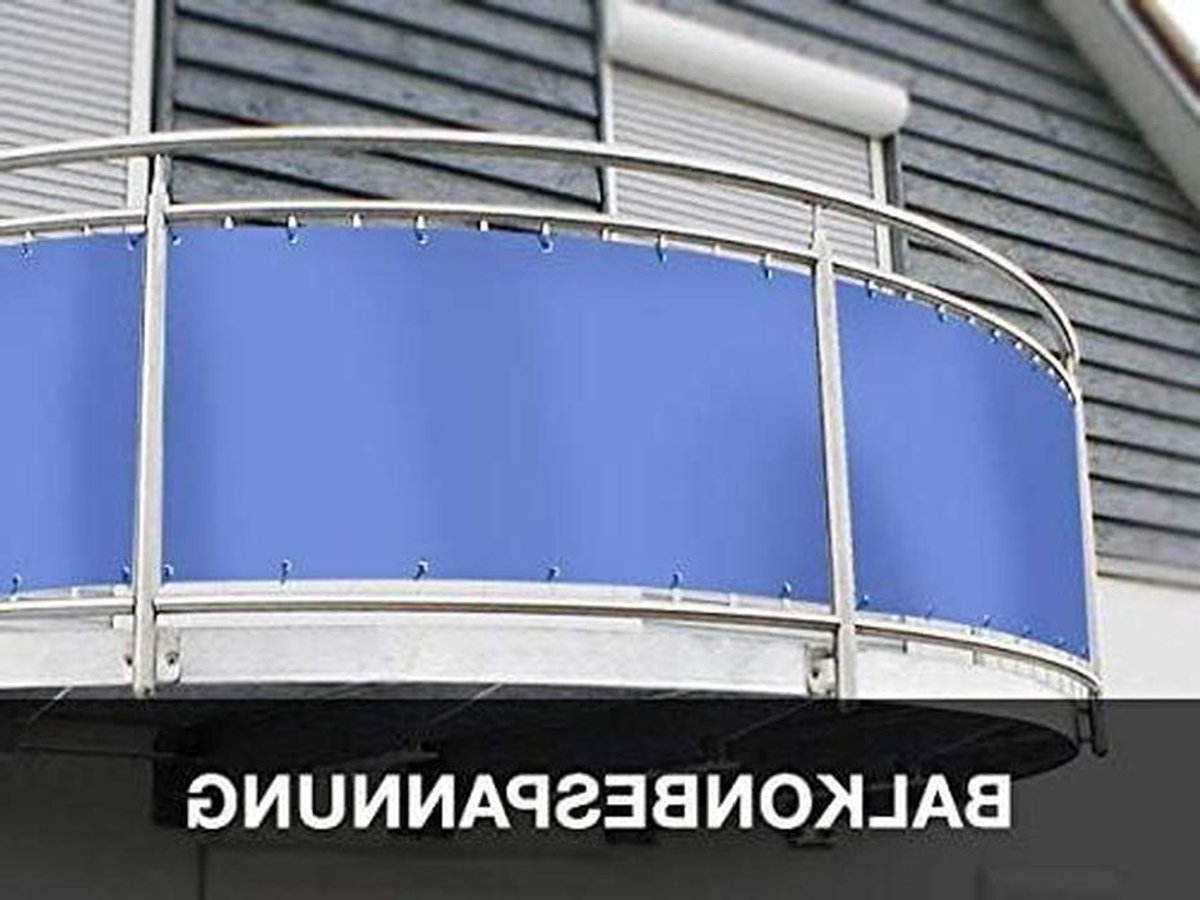 Balkonscherm PVC - Privacy scherm - Inkijk weren - Op maat gemaakt - 90 x 780 cm - Blauw