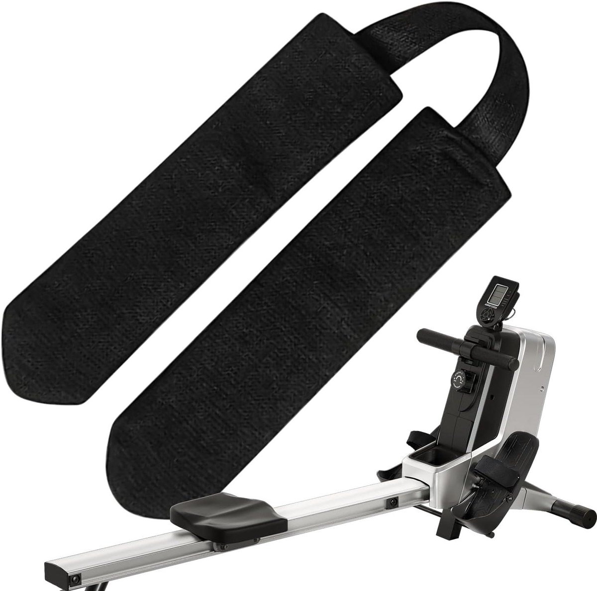Roei greepafdekking - Fitness accessoire - Comfortabel sporten - Zweetabsorberend katoen - 3 x 8 x 3 cm - Zwart