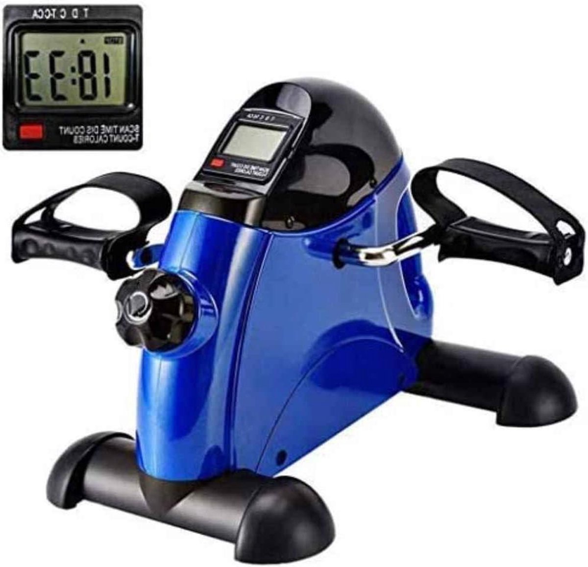 Pedaaltrainer - Mini hometrainer - Lichamelijke training - Met LCD display - 45 kg - Zwart