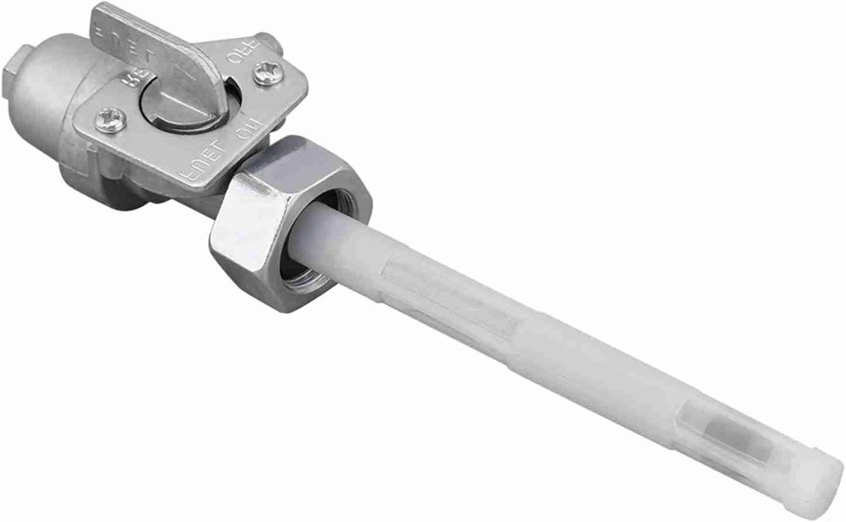 Benzinekraan Motor - Brandstoftankkraan Petcock - Brandstoftoevoer Regelen - Hoge Temperatuur Bestendig - 18mm x 1 - Zilver