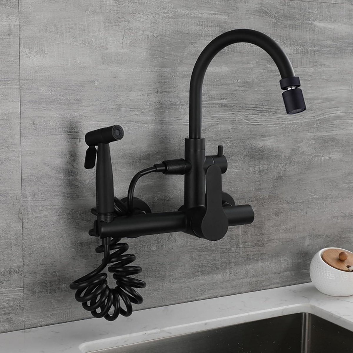 Keukenkraan Wandmontage - Keukenmengkraan - Schoonmaken aanrecht - Drie waterstanden - 13-