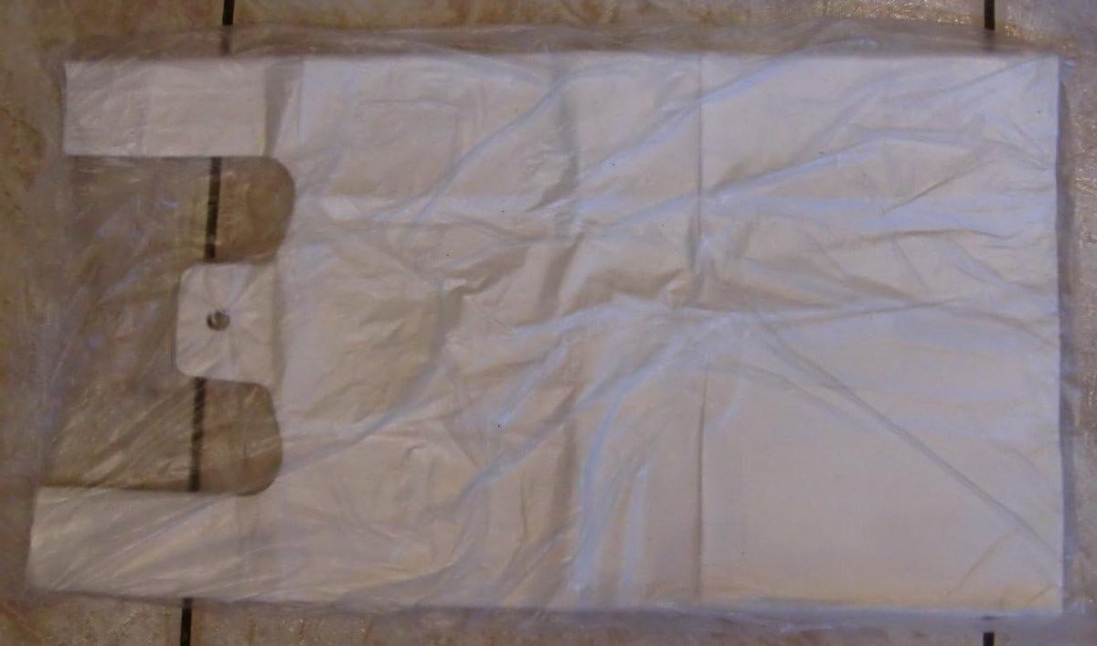 Draagtassen - Hemdjes - Verpakken - Scheurvast Materiaal - 25+12x45cm - Wit