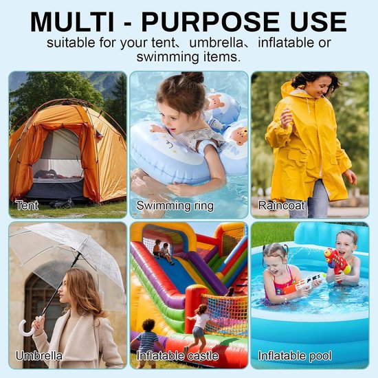 Reparatieset - Waterdichte Pleisters - Opblaasbaar Repareren - Zelfklevend TPU Materiaal - 20 Stuks - Transparant — afbeelding 2