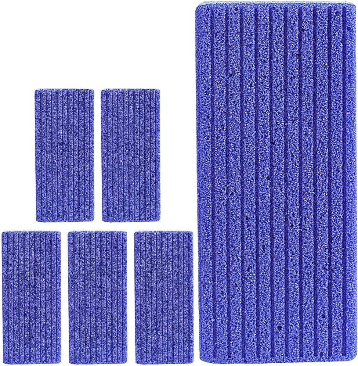 Voet Scrubber - Puimsteen Set - Verwijderen Eelt - Dubbelzijdig Ontwerp - 6 Stuks - Blauw