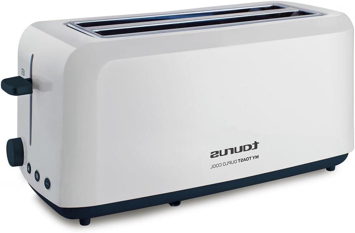 Broodrooster - Dubbele sleuf - Ontbijt bereiden - Extra brede sleuven - 1450 Watt - Wit