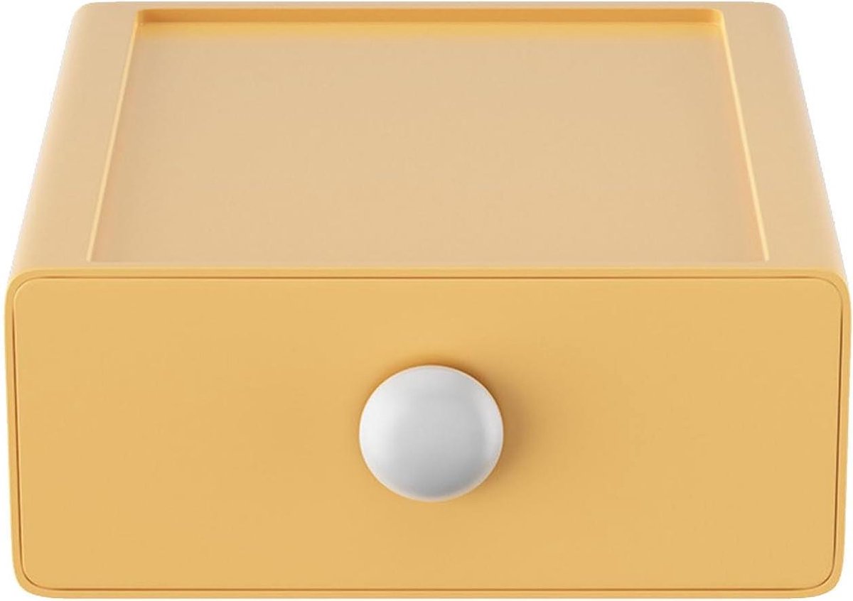 Bureau Opberger - Opbergdoos Lade - Bureau Organiseren - Stapelbaar Ontwerp - 21x21x9 cm - Wit