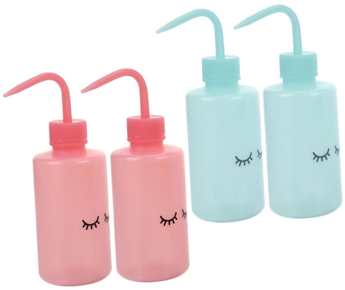 Flesjes met Tuit - Knijpflessen Set - Planten Water Geven - Afgestudeerde Markeringen - 4 Stuks 250ml - Assorti
