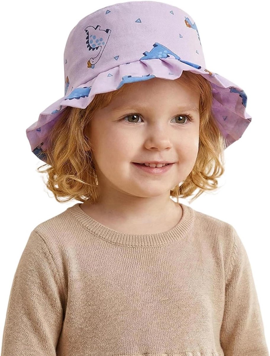 Kinder Zonnehoed - Baby Vissershoed - Strand Bescherming - Ademend Materiaal - One Size - Afgebeeld