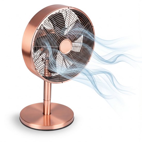 Lomera Tafelventilator 30cm – Bureauventilator met 3 snelheden, oscillerend en kantelbare kop, compact en krachtig