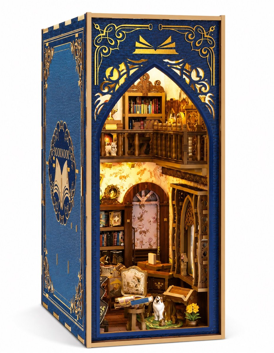 Beehub, BookNook Salton Bookstore met verlichting Houten Modelbouw Creatief & Educatief
