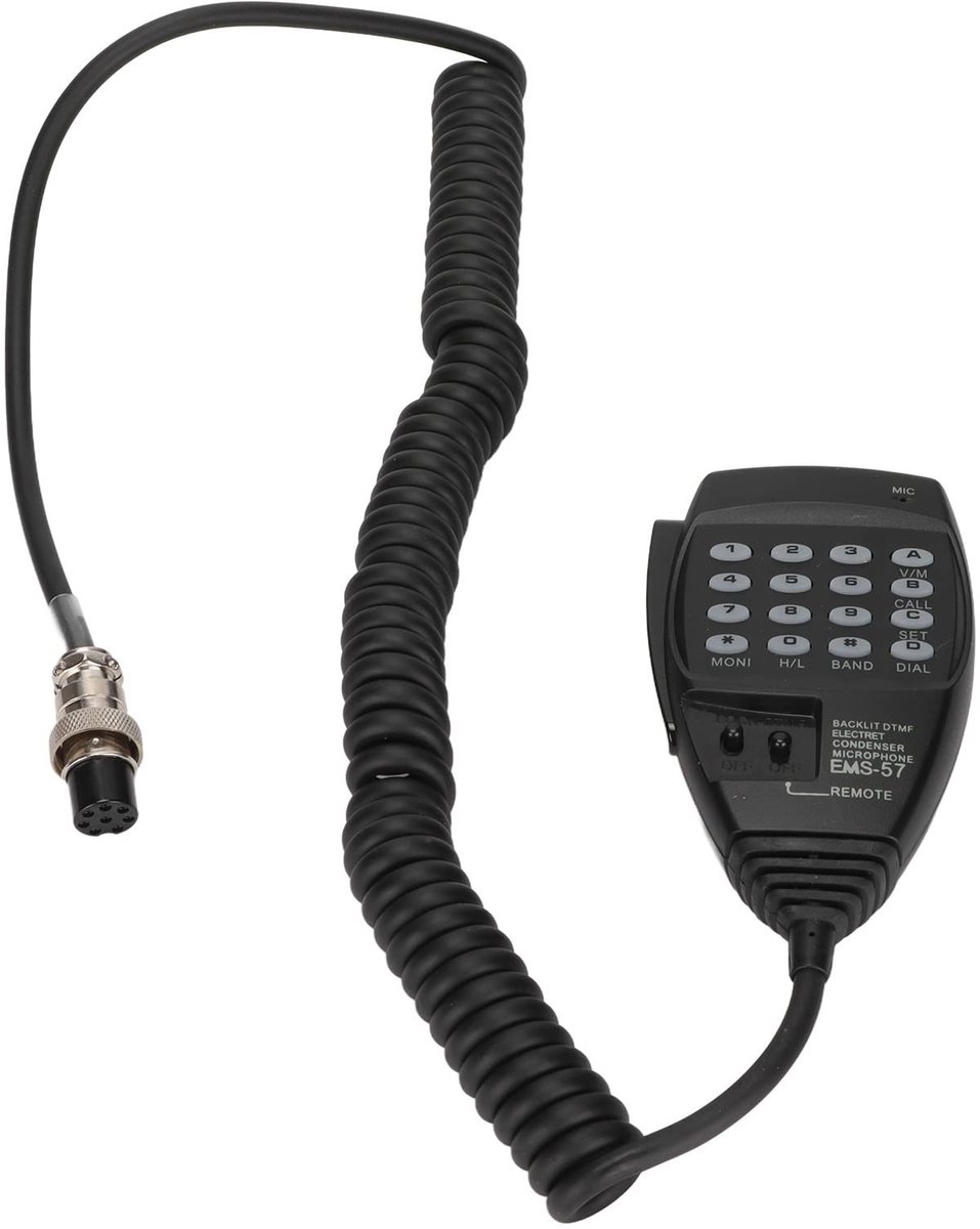 Solidchoice - Dailygoody - Handheld Luidsprekermicrofoon - 8-pins microfoon - Ideaal voor mobiele communicatie - Zwart - Radiomicrofoon voor HF - Geschikt voor Alin...