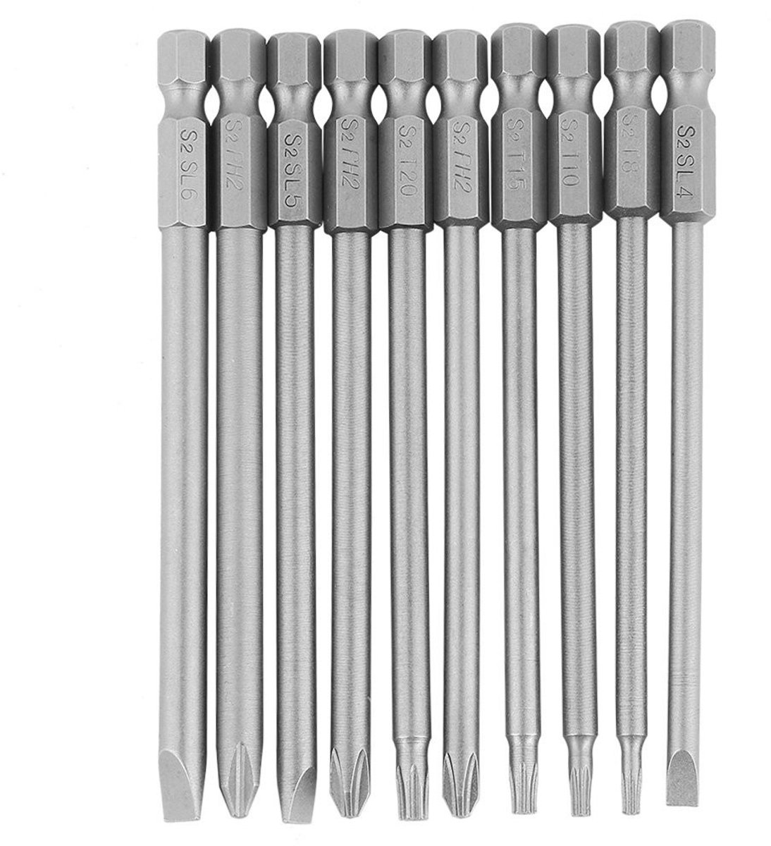 Dailygoody - 10pcs 100mm Long Screwdriver - Magnetische