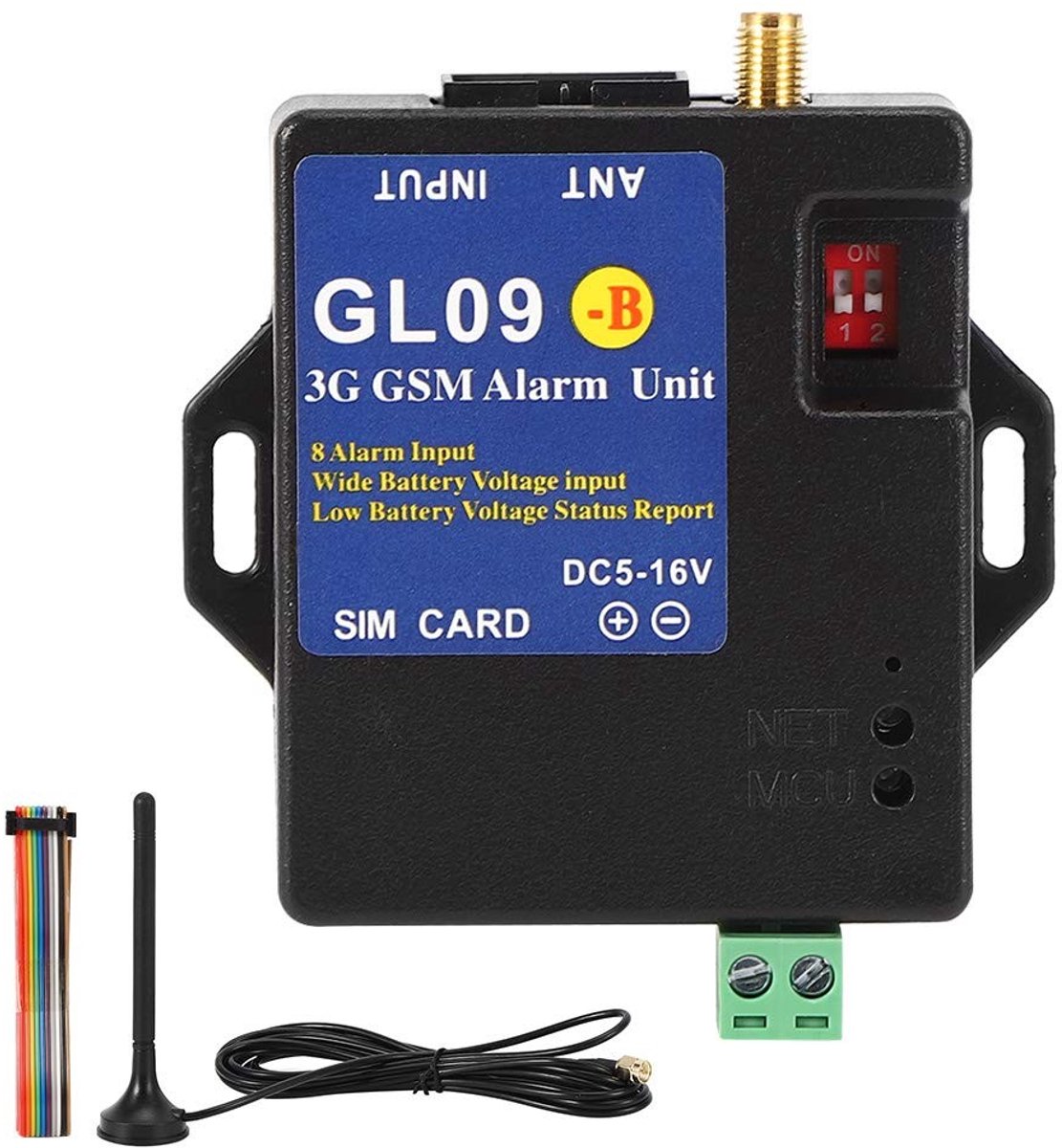 Dailygoody - GSM-alarm - Draadloos alarmsysteem - Veiligheid voor magazijnen - Zwart - 8-ingang GSM-waarschuwingssysteem - Huisbeveiliging - Geschikt