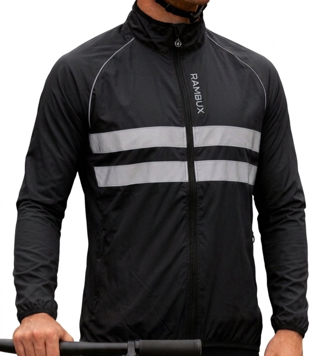 RAMBUX® - Fietsjack Heren - Wielertrui - Zwart - Wielrennen - Fietskleding Heren - Sportvest - Maat M