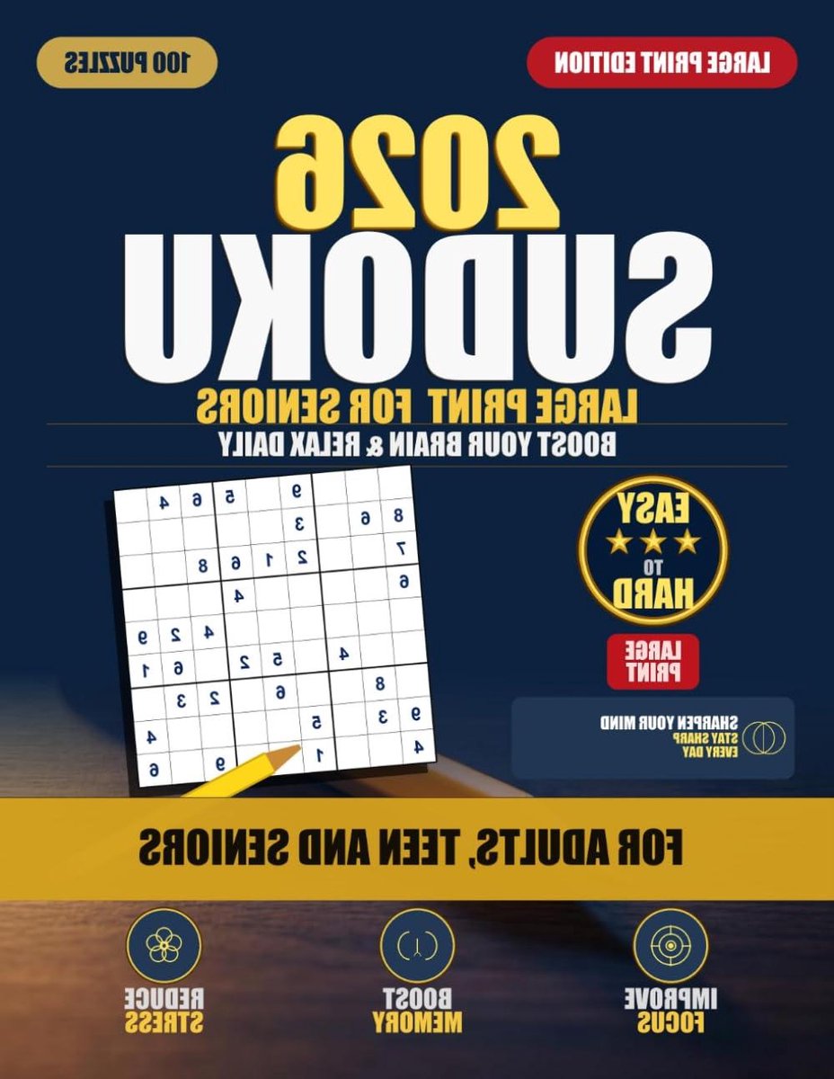 Grote Print Sudoku - Hersenkrakers Boek - Mentale Training - 100 Unieke Puzzels - 8.5 x 11 Inch