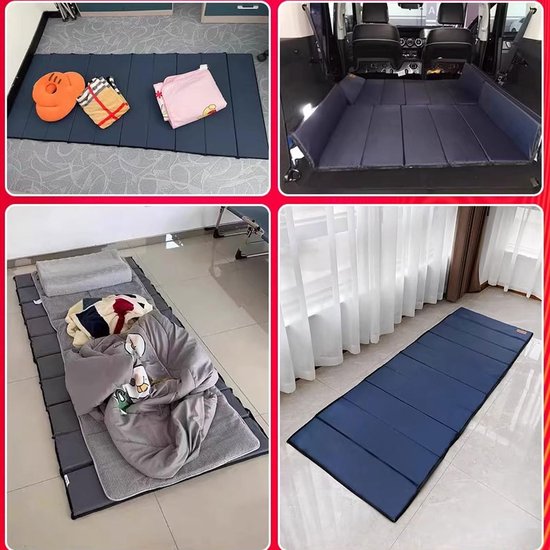 Opvouwbaar Matras - Slaapmat Camping - Comfortabel Slapen - Ruimtebesparend Ontwerp - 185x65cm - Blauw — afbeelding 3