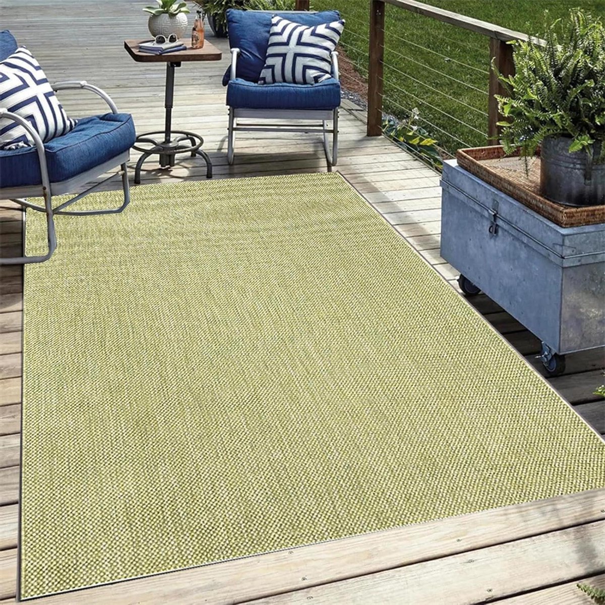 Buitenkleed - Terraskleed Binnen/Buiten - Tuin en Balkon - Anti-slip Onderkant - 3x5 - Grijs