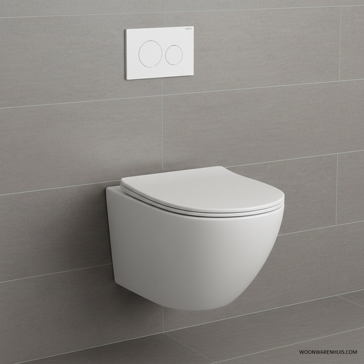 One pack Inbouwreservoir Geberit Duofix UP-320 met Sigma reservoir, drukplaat wit en wandcloset Nibiru