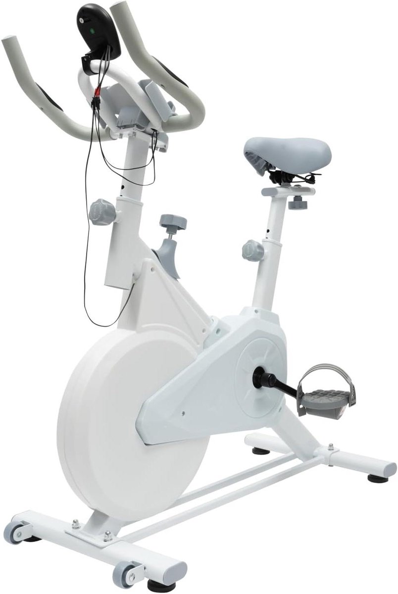 Hometrainer Fiets - Spinning fiets - Binnen trainen - Verstelbare weerstand - Max 176 kg - Wit