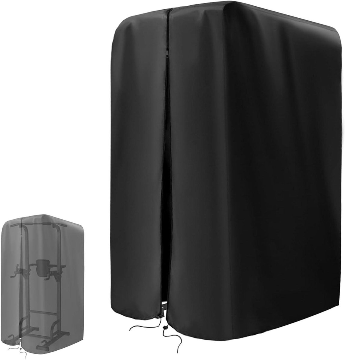 Fitnessrek Afdekking - Beschermhoes Pull-up - Apparatuur Beschermen - Waterdicht Oxford Doek - 102 x 107 x 222 cm - Zwart