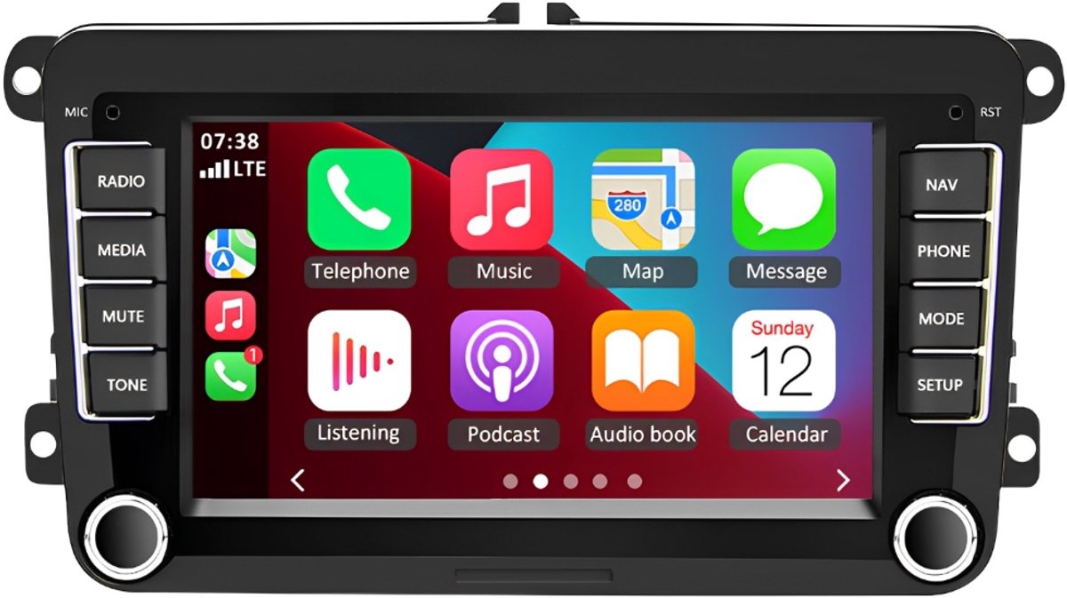 2+32 GB Android 13-autoradio, 7 inch, draadloos CarPlay, GPS-navigatie + plug-and-play