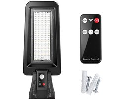Solar Wandlamp - Buitenlamp op Zonne Energie - Wandlamp Buiten met Sensor en Afstandsbediening - 4 Standen - 350LM - SW02