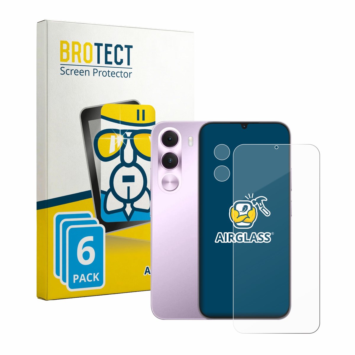 Screenprotector 6 Stuks voor realme C100i (Voor+Camera) Beschermglas transparant