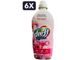 6 x Dreft Wasverzachter - 40sc/1L - ultimate care pink bloom