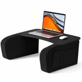 LEVANTU® Table de lit - Table pour ordinateur portable - Table de canapé - Table de petit-déjeuner - Support pour ordinateur portable - Ergonomique - Noir