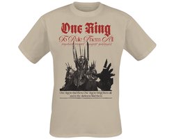 The Lord Of The Rings One Ring to Rule them all Heren T-shirt - zand - M
