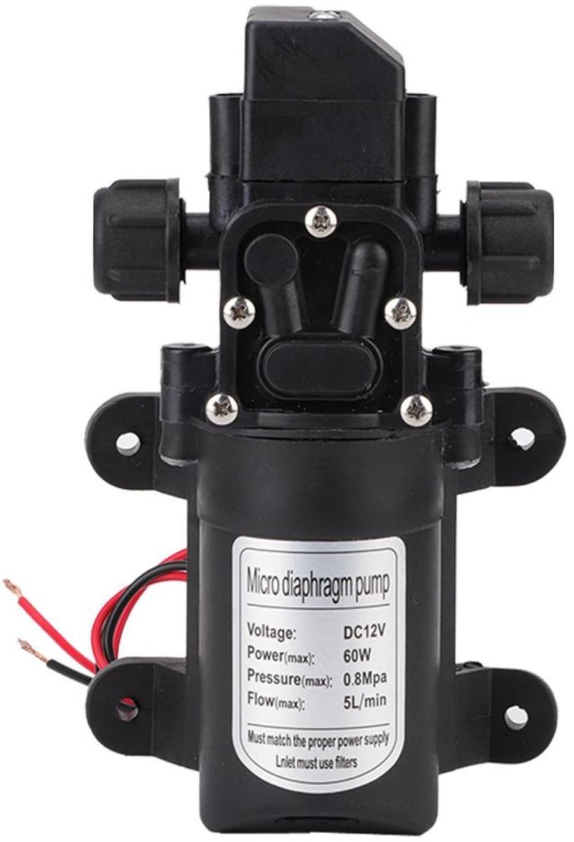 OmGoods - Dailygoody - Tuin Waterpomp - Automatische Hoogdruk Pomp - Zelfaanzuigende Waterpomp voor Tuinbewatering - 12V - Ideaal voor Huishouden en Auto - Effi...