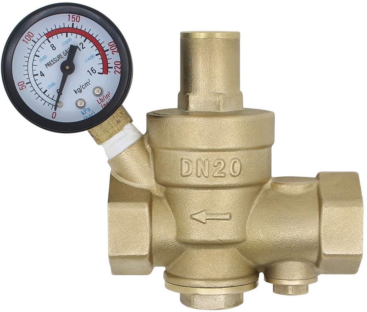 OmGoods - Dailygoody - Drukregelaar - Waterdrukregulator - Voor optimale waterdruk - 3/4 inch - Met manometer - Geschikt voor diverse toepassingen - Duurzaam ma.