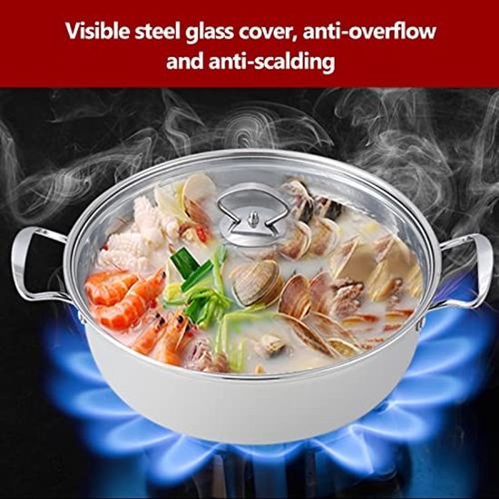 OmGoods - Dailygoody - Roestvrij Stalen Stoompan - Dubbele Ketel voor Soep - 27 cm - Vaatwasserbestendig - Ideaal voor Gas en Elektrisch Koken - Inclusief van Omgoods — afbeelding 5