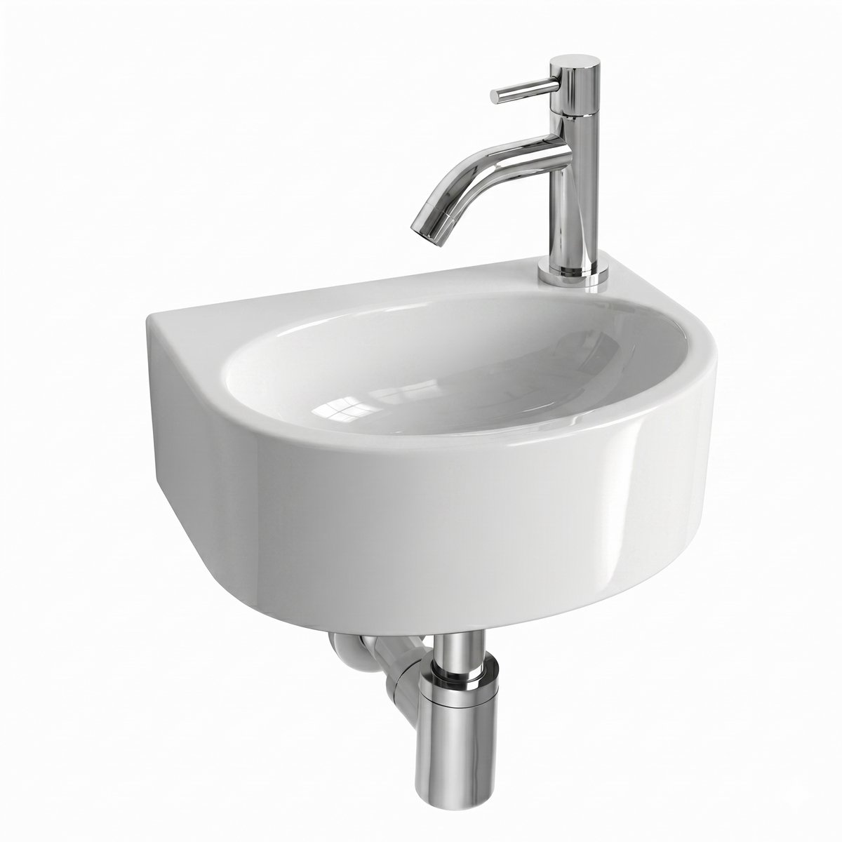 L'Aqua Fonteinset Paris - Compleet - Met kraan en sifonset - Keramisch - 30 x 22 x 11 cm - Toiletfontein - toiletset - fonteinset toilet - toiletsets - fonteinset wc - fonteinsets - Fonteinset wit - Fontein set - Keramiek