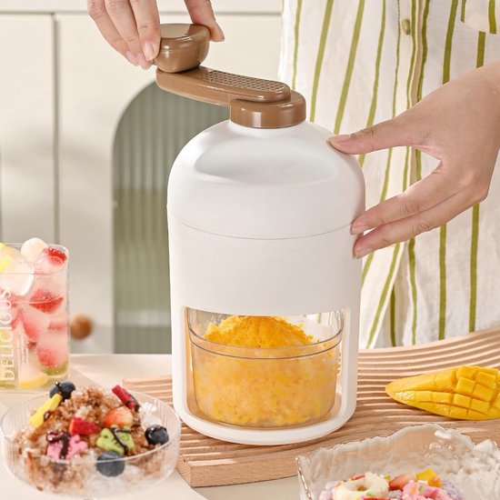 OmGoods - Dailygoody - IJs Schneider - Handmatige IJs Machine voor Cocktails - Wit - Ideaal voor Shakes en Dranken - Compact en Draagbaar - Geschikt voor Thuisg... van Omgoods — afbeelding 5