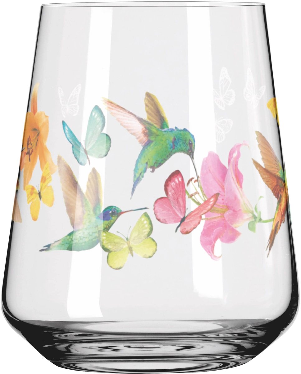 Ritzenhoff Waterglazen - Tropisch Vogel Design - 2 Stuks - Kristalglas - 500 ml - Drinkglazen voor Water, Limonade, Sap, Cocktails - Geschikt voor de Vaatwasser