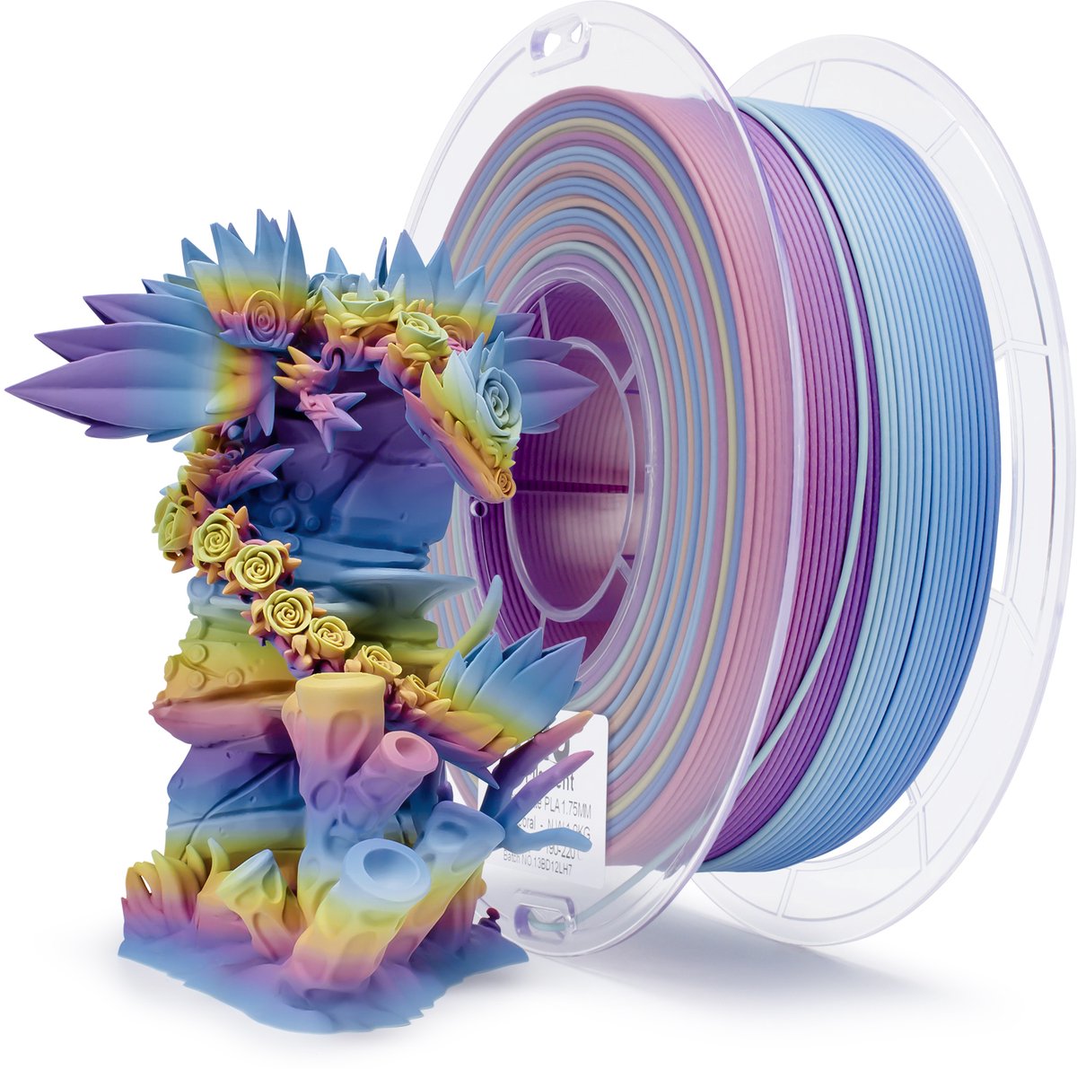 ZIRO Matte PLA Filament 1.75mm – 1KG – Vibrant Coral – Exotische Regenboog Kleurenoverloop – 3D Printer Filament