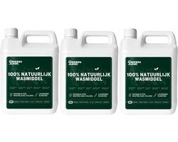 The Green Junk - 100% Natuurlijk Wasmiddel 5L Navulling (3-pack) - Zonder Synthetisch Parfum - Wasmiddel Sensitive - Vloeibaar Baby Wasmiddel - Voordeelverpakking - 501 Wasbeurten