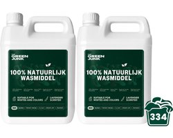 The Green Junk - 100% Natuurlijk Wasmiddel 5L Navulling (2-pack) - Zonder Synthetisch Parfum - Wasmiddel Sensitive - Vloeibaar Baby Wasmiddel - Voordeelverpakking - 334 Wasbeurten