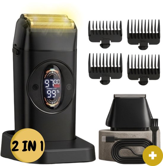 KOENYOE Foil Shaver Scheerapparaat met Oplaadstation en 4