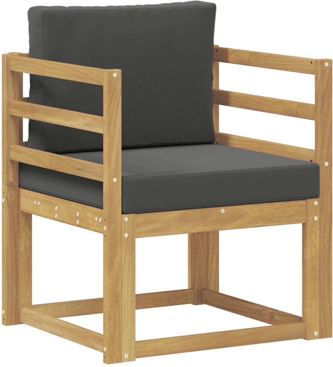 vidaXL - Buitensofa - Polyester - Wit - en - Anthraciet